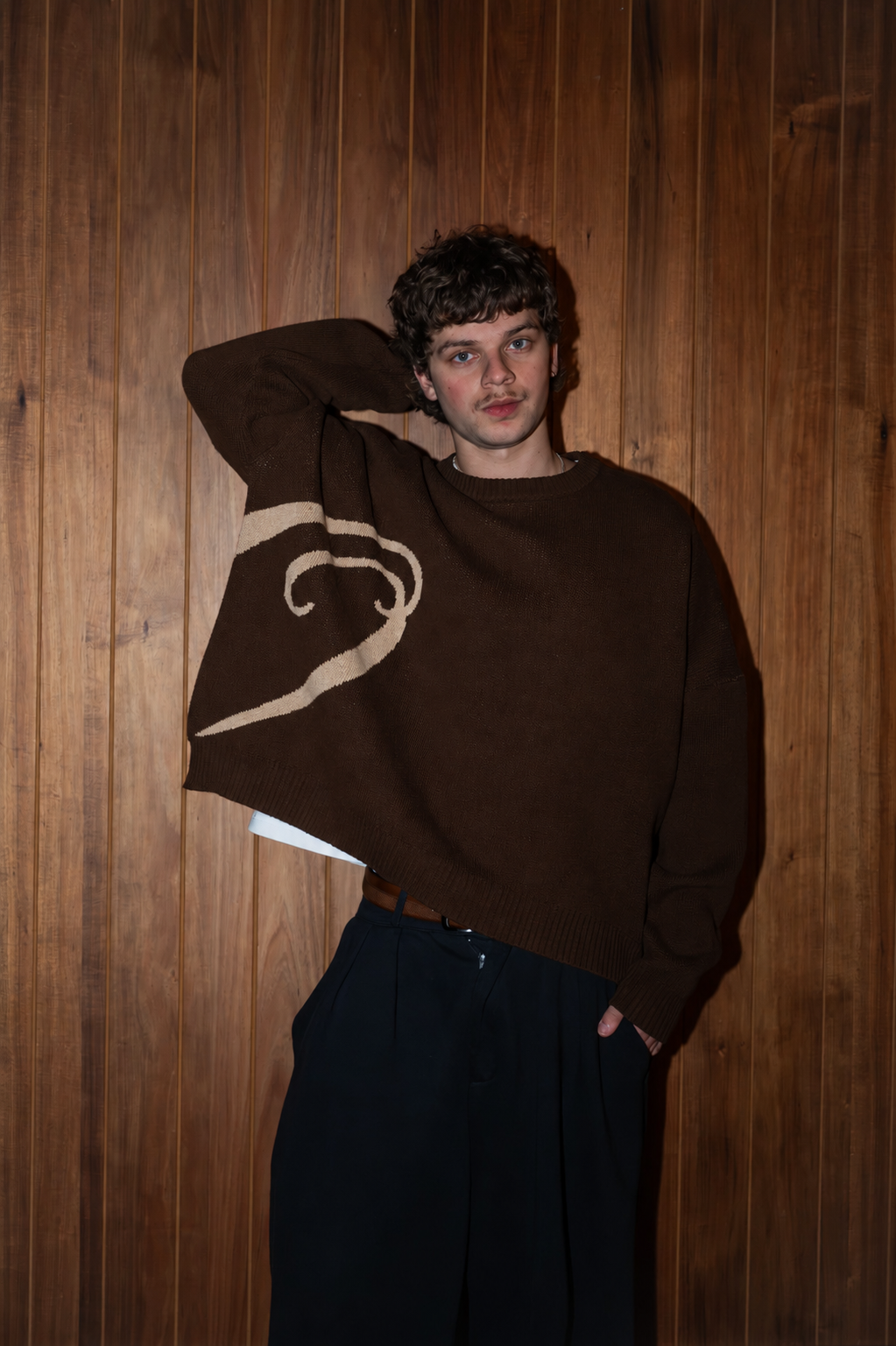 OSSO SCRIPT KNIT (CHOCOLATE)