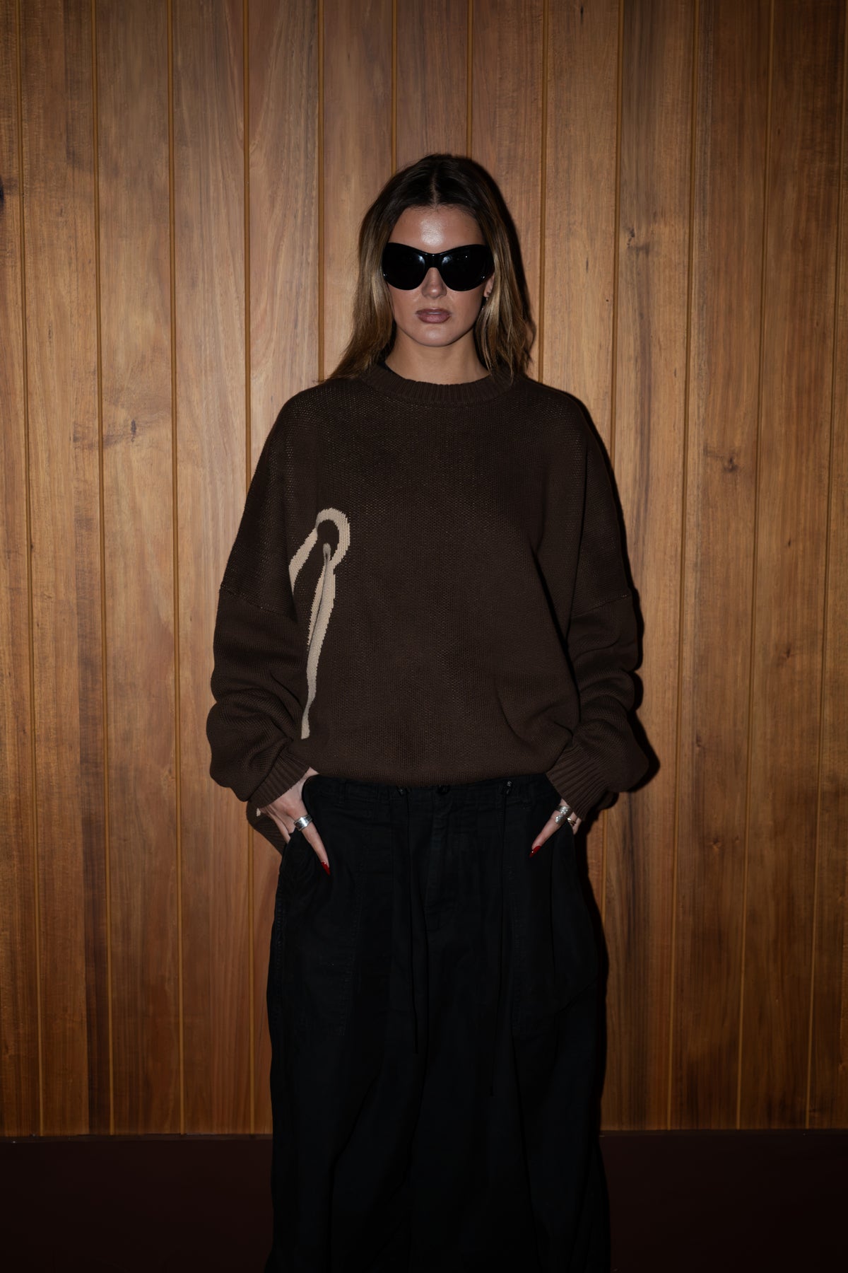 OSSO SCRIPT KNIT (CHOCOLATE)